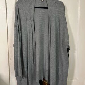 Terra & Sky Women's Charcoal Open Front Cardigan